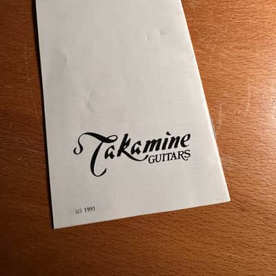 Vintage 1991 Takamine Acoustic Guitar Owner's Manual image 2