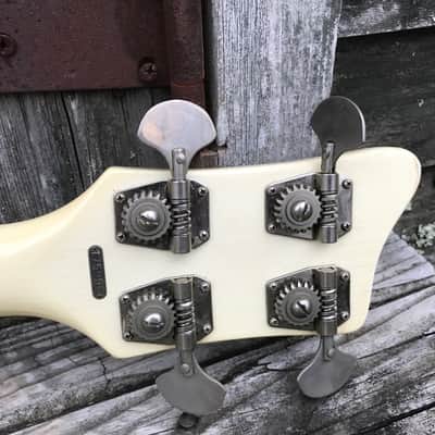 Rare 1961 Valpro National 85 4-string Bass  Res-O-Glas  w/OHSC White image 15