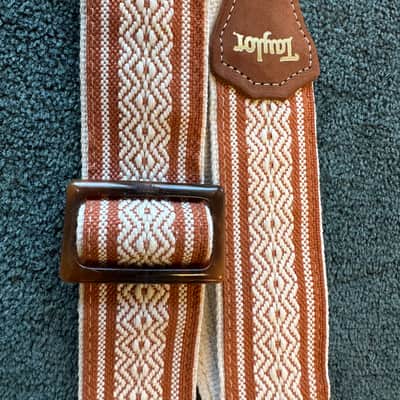 Taylor Academy 2" Jacquard Cotton Strap 2020s - White / Brown Bild 1
