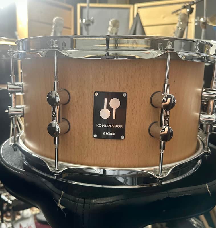 Sonor Kompressor 13x7" Beech Snare Drum 2023 - Present - Natural image 1