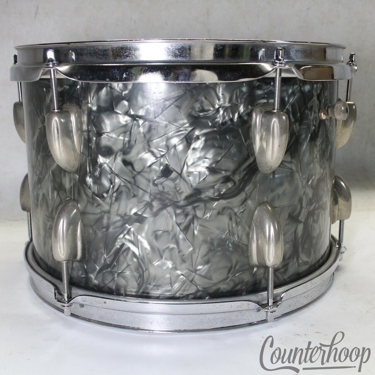Slingerland 8x12"Rack Tom Drum BDP Vintage 50s 3Ply African Mahogany Nickel SK* — main photograph