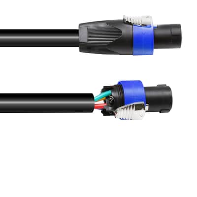 Pack of 1 6 Feet Tour Grade 4 Wire Speakon Cable - 12 Gauge Speak-On to 4 Conductor Cable with Twist Lock for Chuchero, Tweeters, Mids Audio Jack Wiring (4 Conductors) image 2