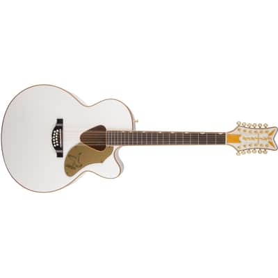 Gretsch G5022CWFE-12 Rancher Falcon Jumbo 12-String Acoustic-Electric Guitar - White image 5