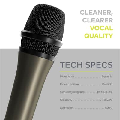 Knox Gear HDM-100 Uni-Directional Dynamic Cardioid Microphone (Clip Included) image 5