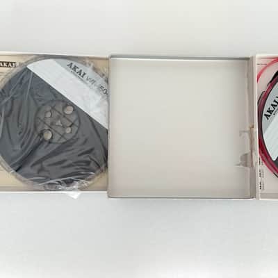 Akai WR-150-7 high-quality reel-to-reel magnetic recording tape ONE SET OF TWO TAPES early 80s - 7 inch plastic reel into original boxes image 4