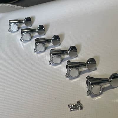 1980's Japan Kramer Focus Chrome GOTOH Tuners Tuning Pegs 6 In Line Machine Heads