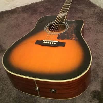 GIBSON Epiphone Masterbilt DR-500MCE Acoustic-Electric Guitar Vintage Sunburst image 2