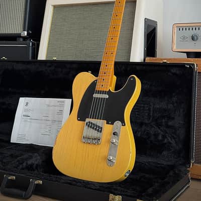 Whitfill T Custom Shop Boutique Relic Telecaster Lightweight Swamp Ash Blackguard, 3,06kg, 10" Radius uvm. 2021 - Aged Butterscotch Relic image 22
