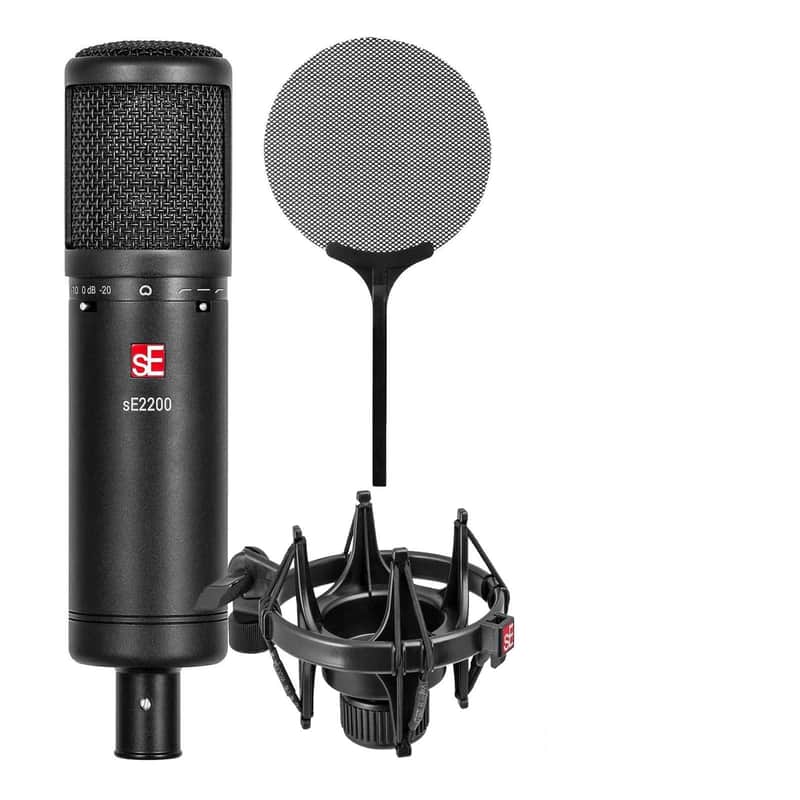 sE Electronics sE2200 Large Diaphragm Cardioid Condenser Microphone - Black image 1