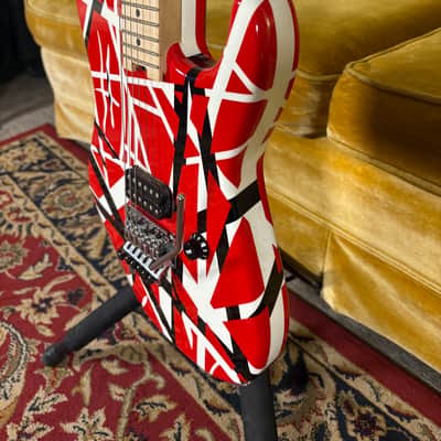EVH Striped Series w/ Gator case - Red, White and Black image 6