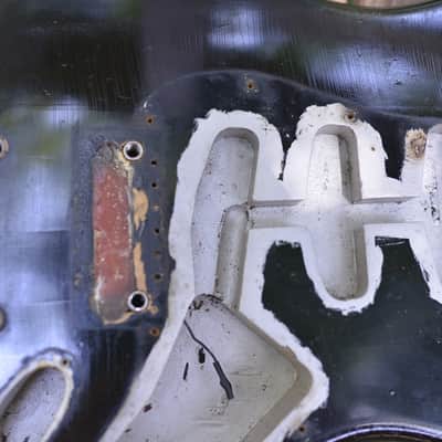 1972 Vintage Fender Stratocaster 3-Bolt Body Original BLACK 1970's Strat Guitar image 15