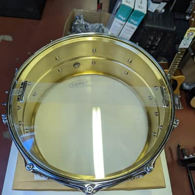 Last One! Brand New Ludwig Made In Taiwan Brass Shell 10 Lug 6 1/2 x 14" Snare Drum - Awesome Ludwig  Sound! image 8