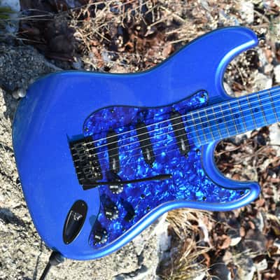 Custom Pre-order! Stratocaster HHH Metallic Blue Hot Rails 5-Way Coil Split image 2