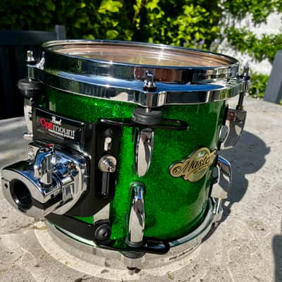 ✮ULTRA RARE✮ PEARL MASTERS MCX 100% Maple 8" X 7" Tom✮LACQUER EMERALD SPARKLE !✮ image 5