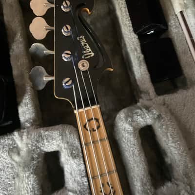 Ibanez 2609B Professional Black Eagle Double Cutaway 4-String Bass with Maple Fretboard 1970s - Black image 5
