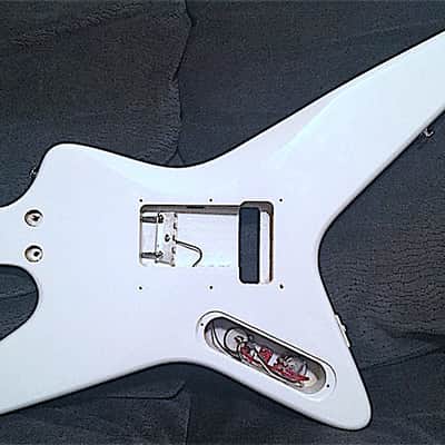 RARE FLOYD ROSE KRAMER VOYAGER (WHITE) GUITAR BODY - NEEDS REPAIRS (GLUE, PAINT TOUCH-UP) image 1