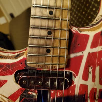 EVH (Partscaster) Frankenstrat 2000s Striped RED/WHITE 3 DAYS LEFT! image 2