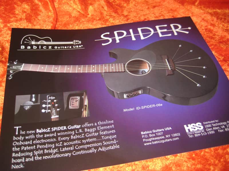 Babicz Spider Guitar Promo Sheet from 2005 W/ Prices image 1
