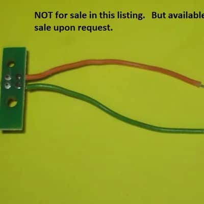 very clean Boss RED LED on a very small rectangle circuit board + green & orange wires (works fine) for Boss compact size pedals - came off of a used 1985 PH-2 Super Phaser pedal) + 2 small pieces of heat shrink tubing (NO: pedal or other items included image 25