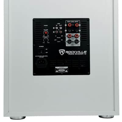 Rockville Rock Shaker 12" Inch White 400w Powered Home Theater Subwoofer Sub image 3