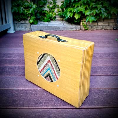 Rotary Connection 1x8 mini/portable loaded guitar speaker cab. Vintage 8 ohm 25 watt speaker. Vintage unique style. Semi open. Handmade. 2026 - Blonde wood image 7