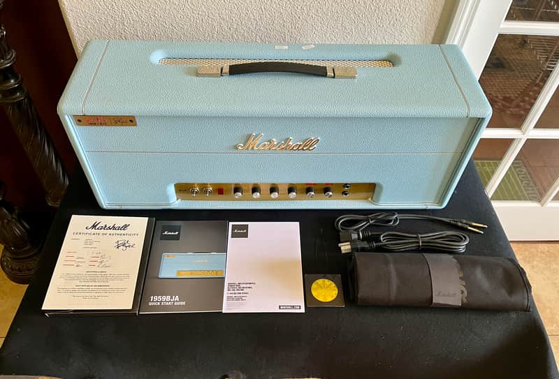 Marshall 1959BJA Billie Joe Armstrong Signature Handwired JMP Reissue 100-Watt Guitar Amp Head 2026 - Blue image 1