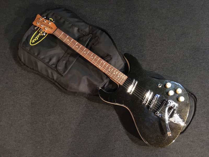 No.075423 Rare!! DANELECTRO HOTED Black Metallic EX--- image 1
