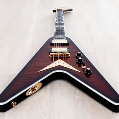 2022 Gibson Custom Shop Dave Mustaine Flying V EXP Limited Edition Red Amber Burst w/ Case, CoA, Tags image 9