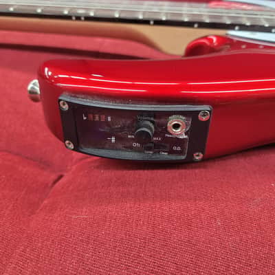 Peavey Rockmaster Electric Guitar Signed by Alice Cooper - Red image 8