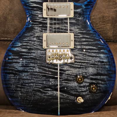 PRS ( Mint) Santana Retro (One Piece Top) Quilted Maple 10-top 2022 - Charcoal Blue image 5