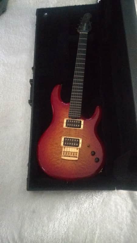 Ernie Ball Custom 1990's - Cranberry Burst Top, Clear Back &Sides image 1