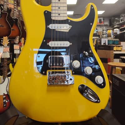 Squier by Fender Stratocaster HSS Electric Guitar - Yellow | Reverb