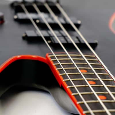 1985 Takamine GB400 Electric Bass - MIJ - Black & Red - RARE image 8