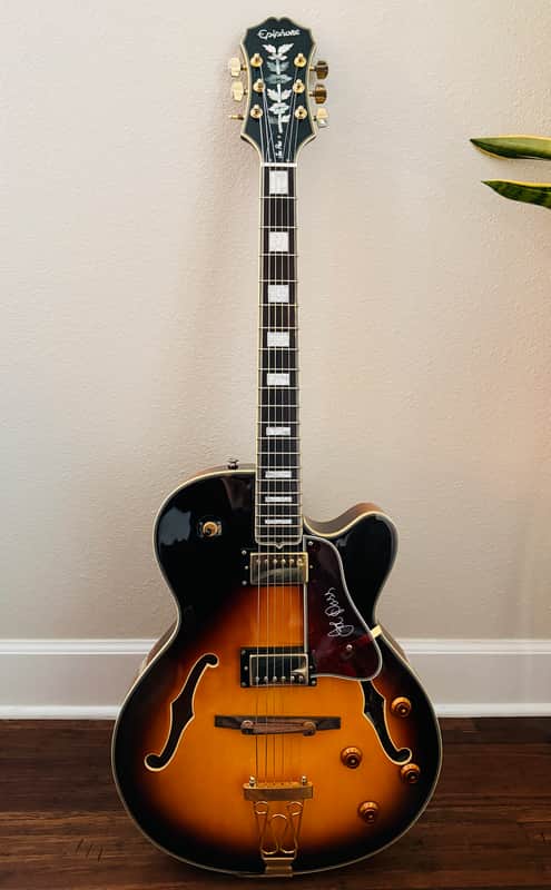 2003 MIK Epiphone Joe Pass Emperor II – Unsung Korea – Vintage Sunburst – OHSC image 1
