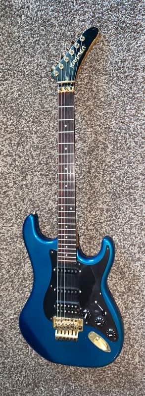 Vintage 1983 Kramer Pacer Blue burst electric guitar made in the usa image 1