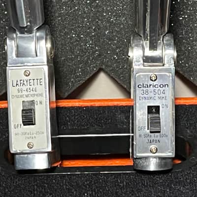 Lafayette 99-4546 / claricon 38-504 DYNAMIC MIC 1960’s - Silver/Chrome image 1