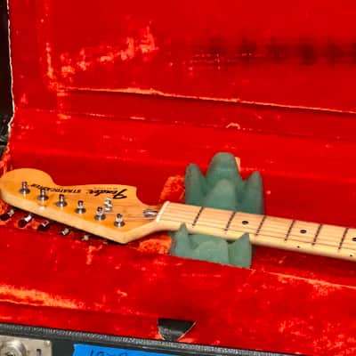 Nice 1977 Fender Stratocaster  Natural with Maple Fretboard , Great Player Includes Pro Setup & Original Hard Shell Case ! image 22
