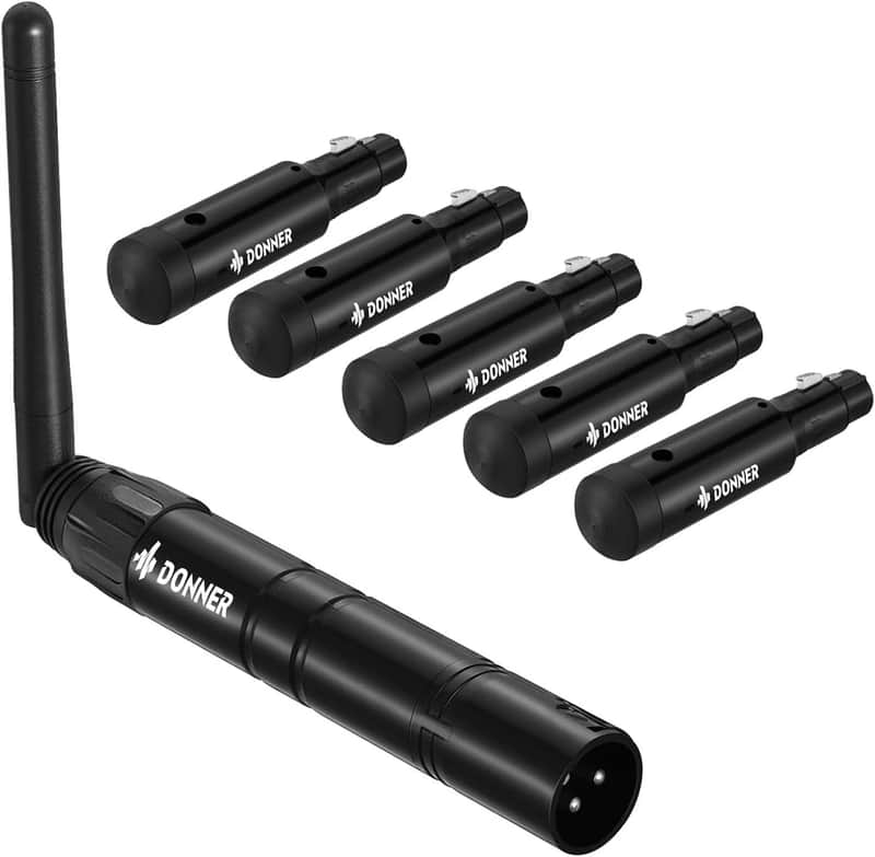 Donner Wireless DMX512 Transmitter 5 Receivers 2.4G Controller Built-in Battery image 1