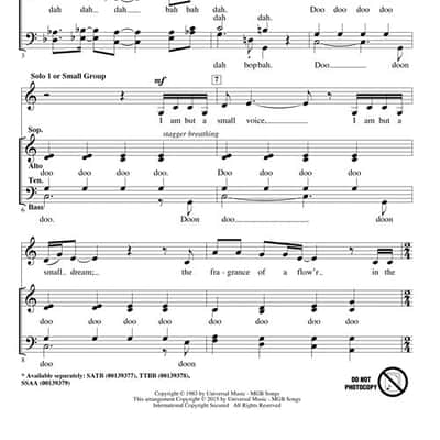 I Am But A Small Voice Pop Choral Series Satb A Cappella Arranger image 2