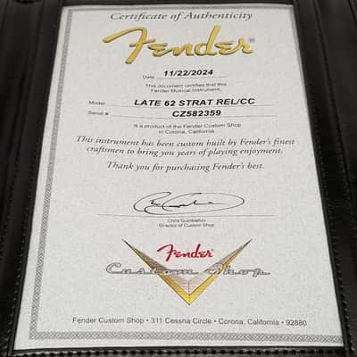 used 2024 Fender Custom Shop Late-1962 Stratocaster Relic in Faded Aged Daphne Blue, Excellent Condition with OHSC & Paperwork! image 5