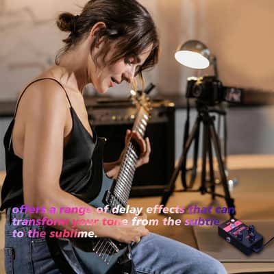 Satone Delay Guitar Pedal,Spritwalker Electric Guitar Effect Pedal Delay DC 9V Mini Analog Delay Pedal True Bypass image 2
