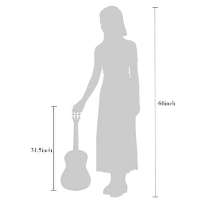 ADM Beginner Acoustic Classical Guitar 30 Inch Nylon Strings Wooden Guitar Bundle Kit for Kid Boy Girl Student Youth Guitarra Online Lessons with Gig Bag, Strap, Tuner, Extra Strings, Picks,Black image 8