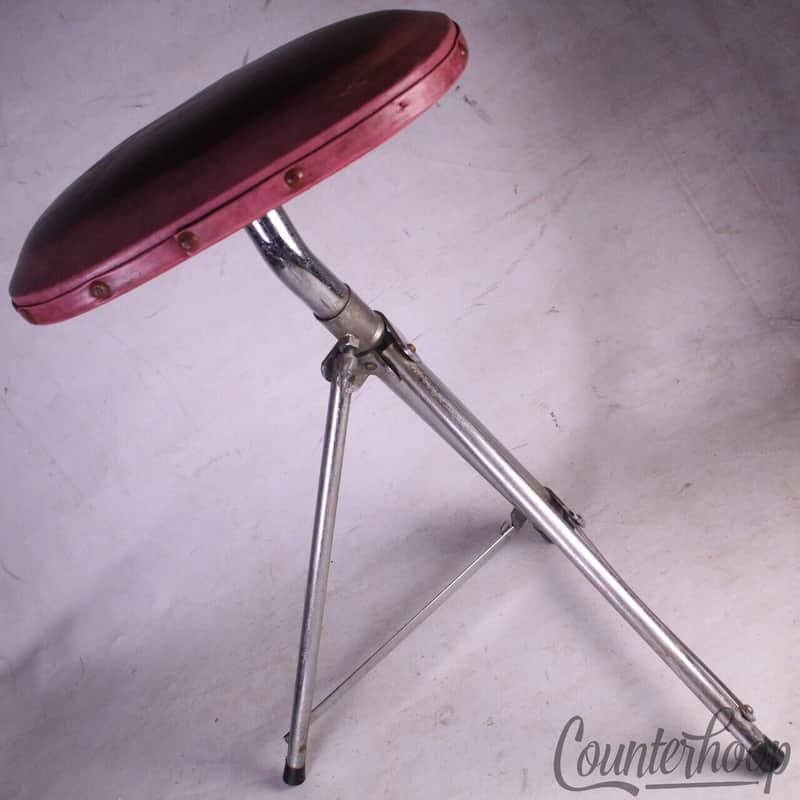*Slingerland Drum Rocket Throne Vintage 60s Niles Tube Legs Chrome USA #838 Seat image 1