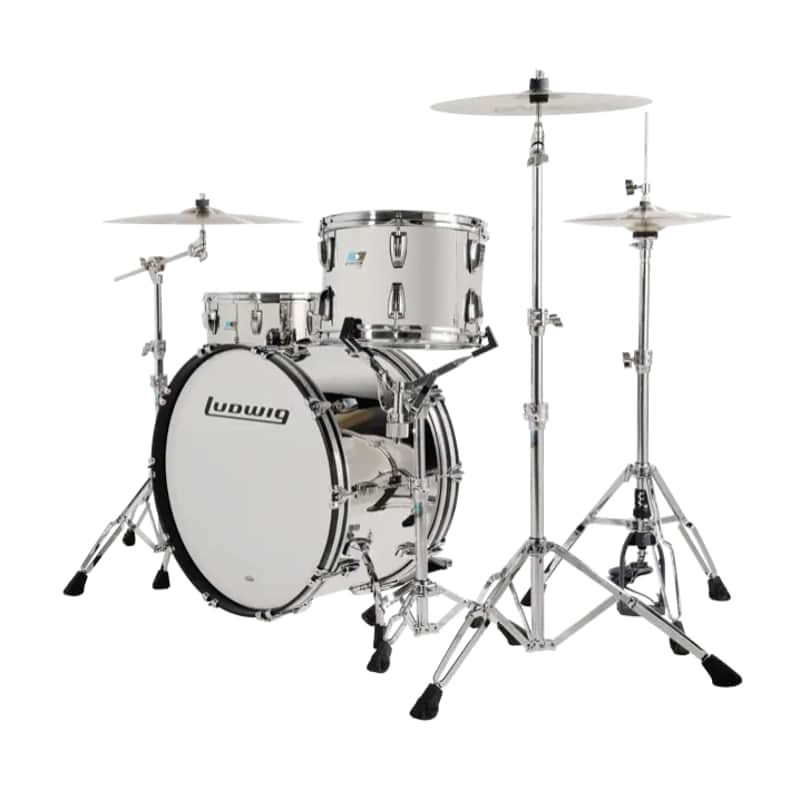 Ludwig Stainless Steel 3pc Pro Beat Drum Set image 1