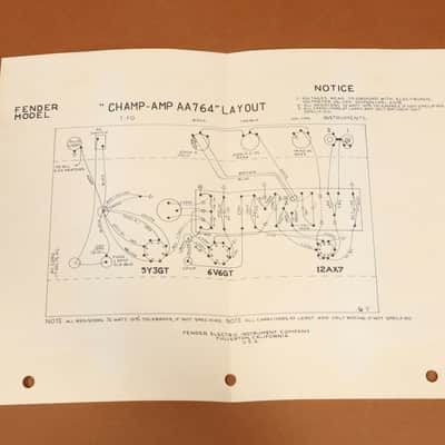 1965 Fender Champ Amp AA764 - Blackface - All Original - Incl. Original Shipping Box & Leather Cover image 14