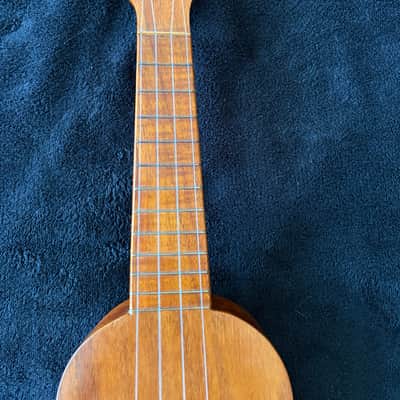 Extremely Rare Jonah Kumalae Hawaiian Solid Koa Soprano Ukulele with Cigar Label image 4