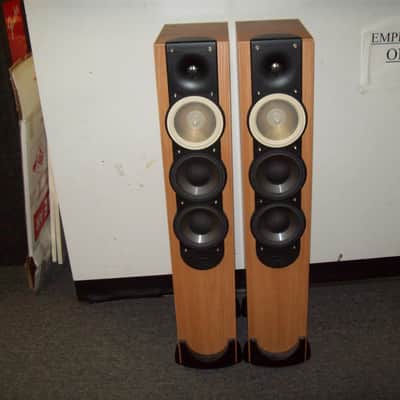 Set Of Paradigm Monitor 7 V.6 Hi Fi Speakers Cherry image 2