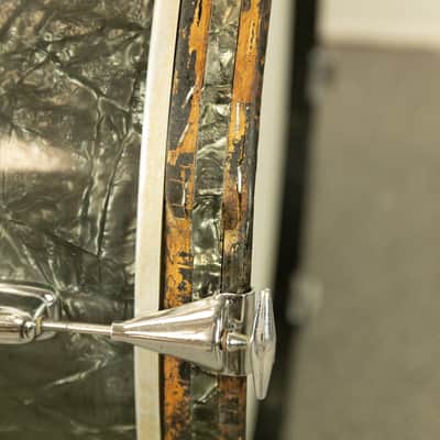 1962 Slingerland Black Diamond Pearl "Double Rail" Drum Set image 21