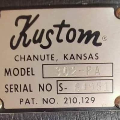 Kustom 302-PA vintage 68-72 - Naugahyde Tuck and Roll PA Speakers image 3