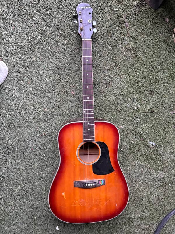 Aria AW-20BS Acoustic Guitar Dreadnought rare image 1